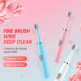 Electric Toothbrush for Adults Soft DuPont Bristle Portable Battery Endurance IPX7 Waterproof Intelligent Effective Oral Care