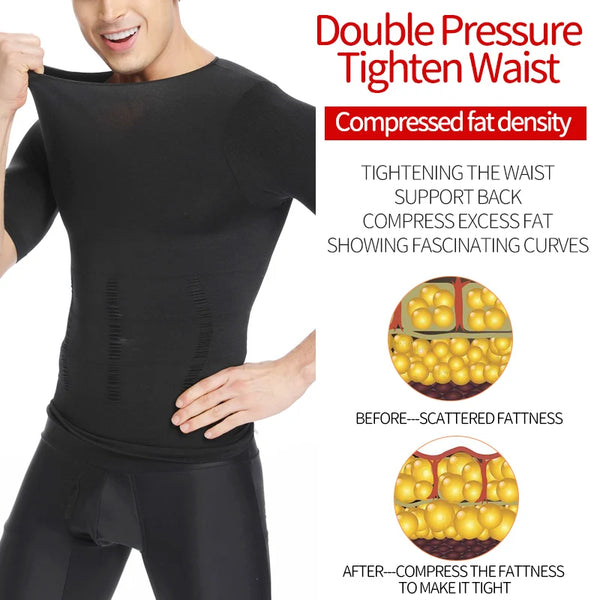 Débardeur gainant pour homme - Affinez votre silhouette en quelques secondes !-