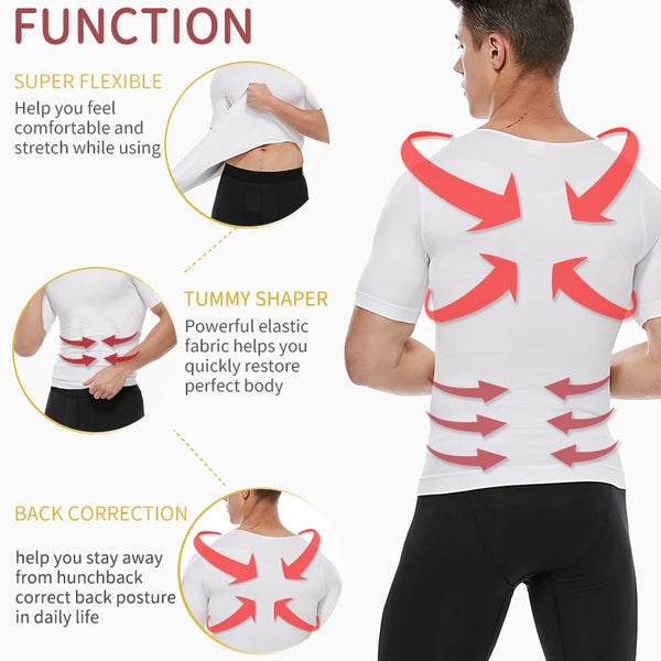 Débardeur gainant pour homme - Affinez votre silhouette en quelques secondes !-