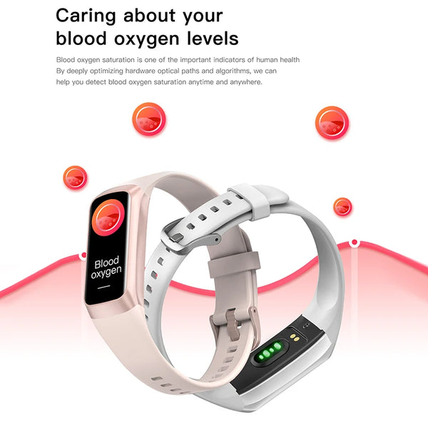 Fitness Tracker Activity Tracker 1.10''AMOLED Touch Color Screen,Smart Watch With 24/7 Blood Oxygen Heart Rate IP68 Waterproof