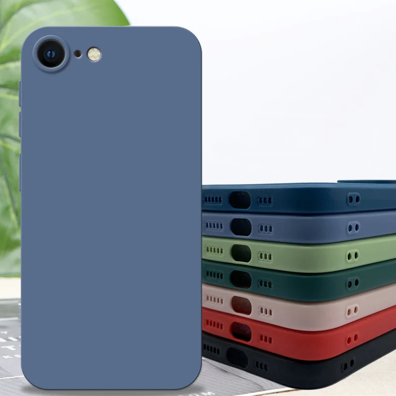 Coque pour iPhone 8, iPhone SE 2022, 2020, 7 et 8 : protection de luxe antichoc en silicone liquide TPU souple.