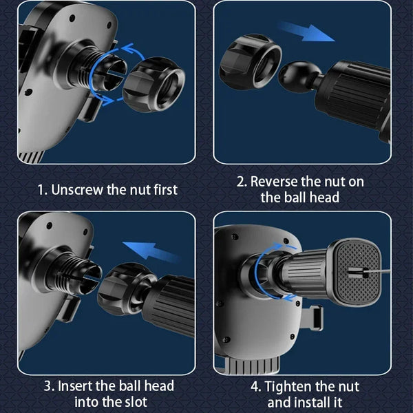 Support de téléphone pour voiture, accessoires, support pour grille d'aération intérieure, pièce de support pour téléphone portable, base de fixation, clip de fixation