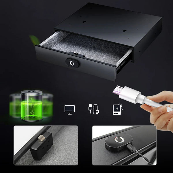 Safe Home Drawer Safe Hidden Safe With Fingerprint Identification Unlock Safe Smart Touch Safe