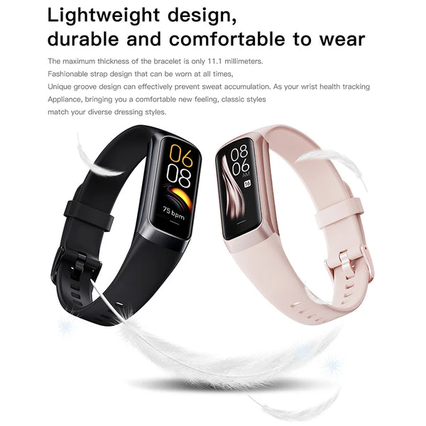 Fitness Tracker Activity Tracker 1.10''AMOLED Touch Color Screen,Smart Watch With 24/7 Blood Oxygen Heart Rate IP68 Waterproof