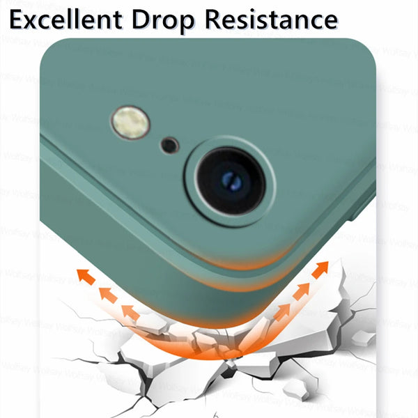 Coque pour iPhone 8, iPhone SE 2022, 2020, 7 et 8 : protection de luxe antichoc en silicone liquide TPU souple.