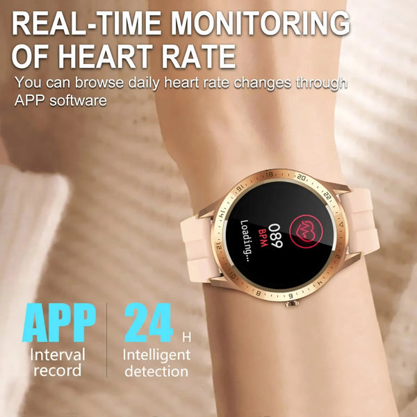 Montre connectée de fitness avec écran HD 1,28 pouce, pour le sport et le suivi de la santé, étanche IP67, pour hommes et femmes.