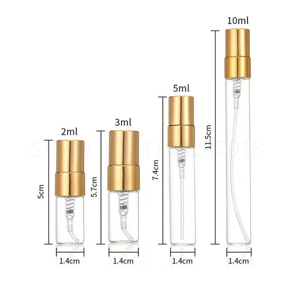 2 3 5 10ml Sample Refillable Perfume Bottle Empty Mini Spray Bottle Atomizer Container